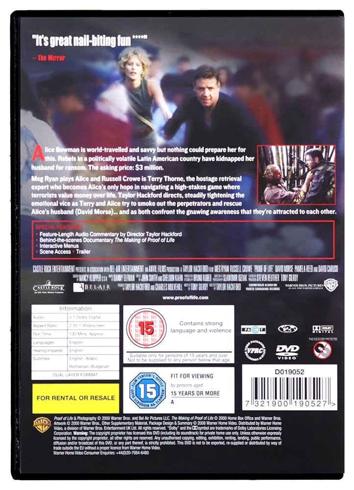 Amazon.co.jp: Proof of Life [DVD] : DVD